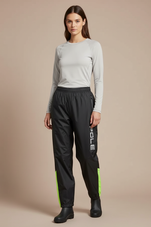 Pantalon Pluie Running Femme - Noir Polyester