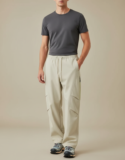 Pantalon De Pluie Beige Cargo Imperméable Homme Décontracté - Polyester