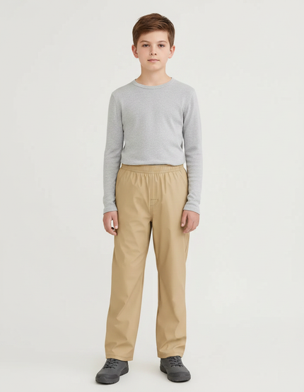 Pantalon De Pluie Beige Imperméable Enfant Décontracté - Polyester