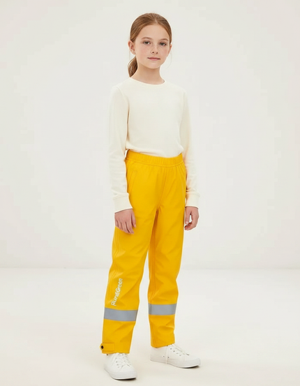 Pantalon De Pluie Jaune Imperméable Réfléchissant Ample Enfant - Polyester