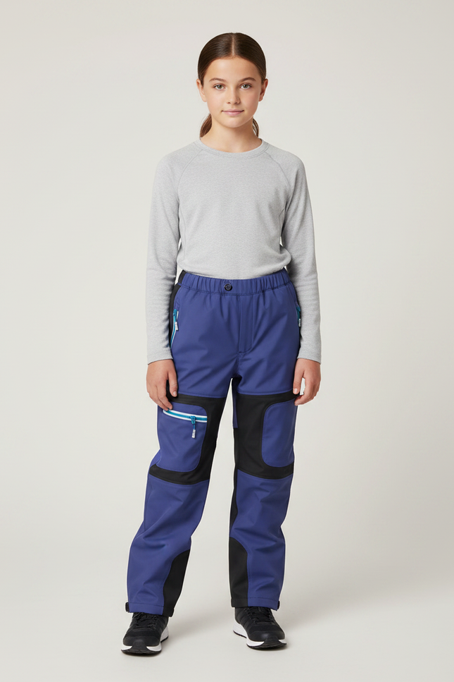 Pantalon De Pluie Bleu Marine Fonctionnel Enfant Imperméable - Polyester