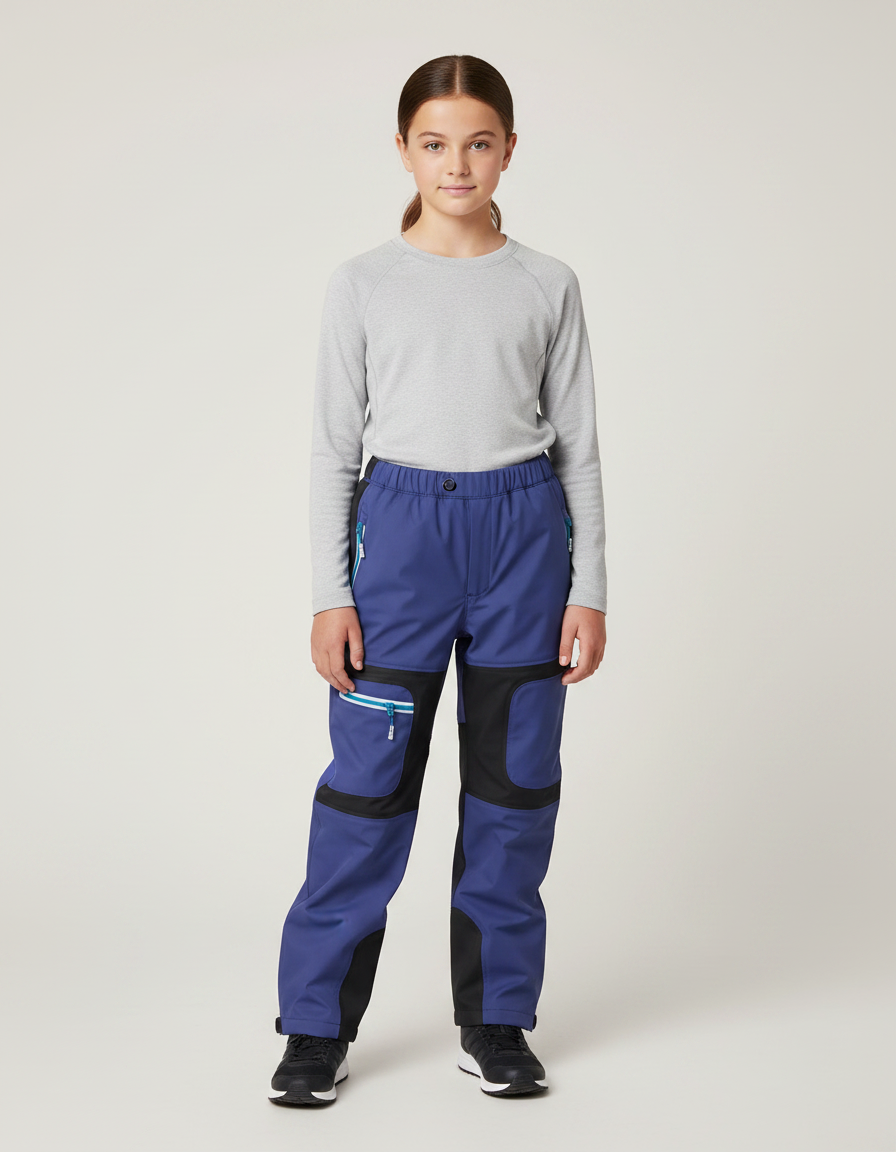 Pantalon De Pluie Bleu Marine Fonctionnel Enfant Imperméable - Polyester