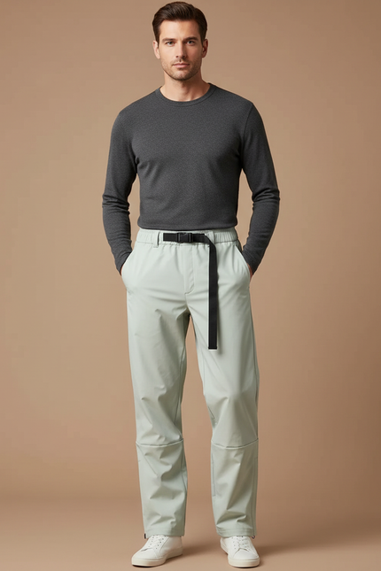 Pantalon De Pluie Vert Clair Ample Imperméable Homme - Polyester