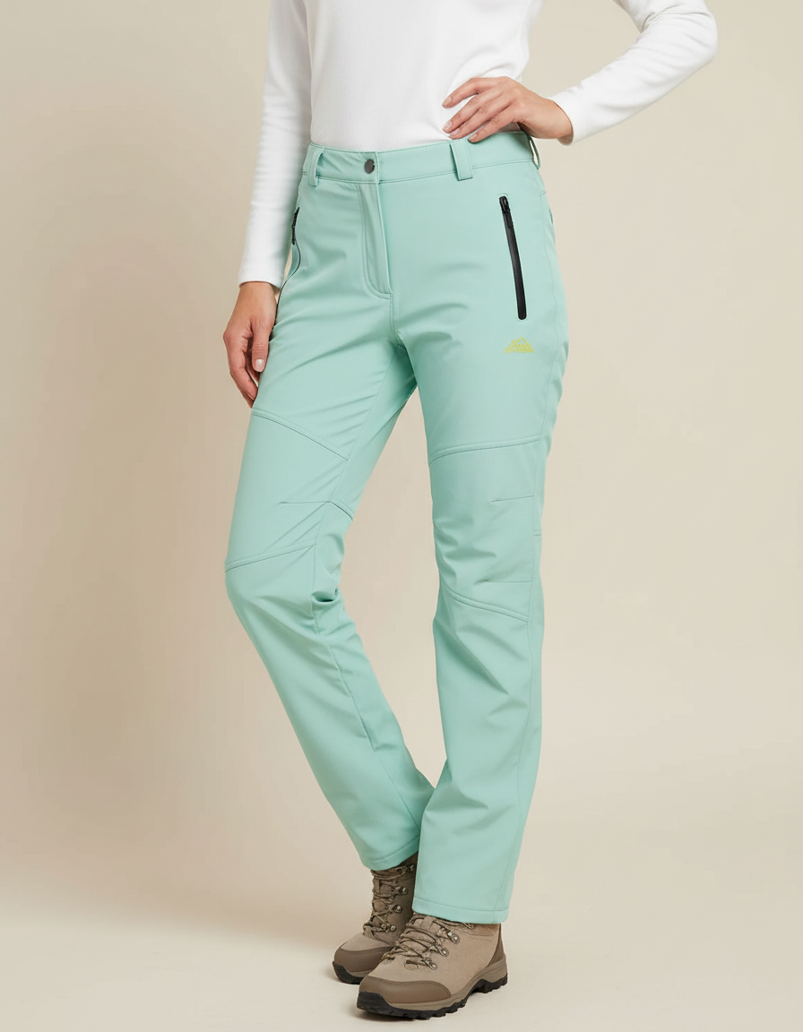 Pantalon De Pluie Vert Menthe Imperméable Femme Doux Hiver - Polyester