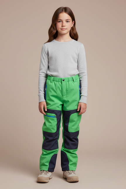 Pantalon De Pluie Vert Enfant Imperméable Hiver Ski - Polyester