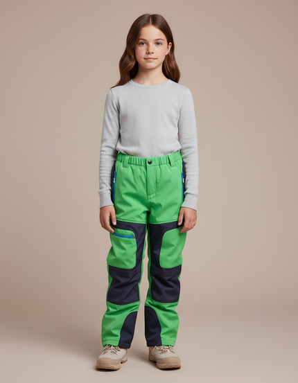 Pantalon De Pluie Vert Enfant Imperméable Hiver Ski - Polyester