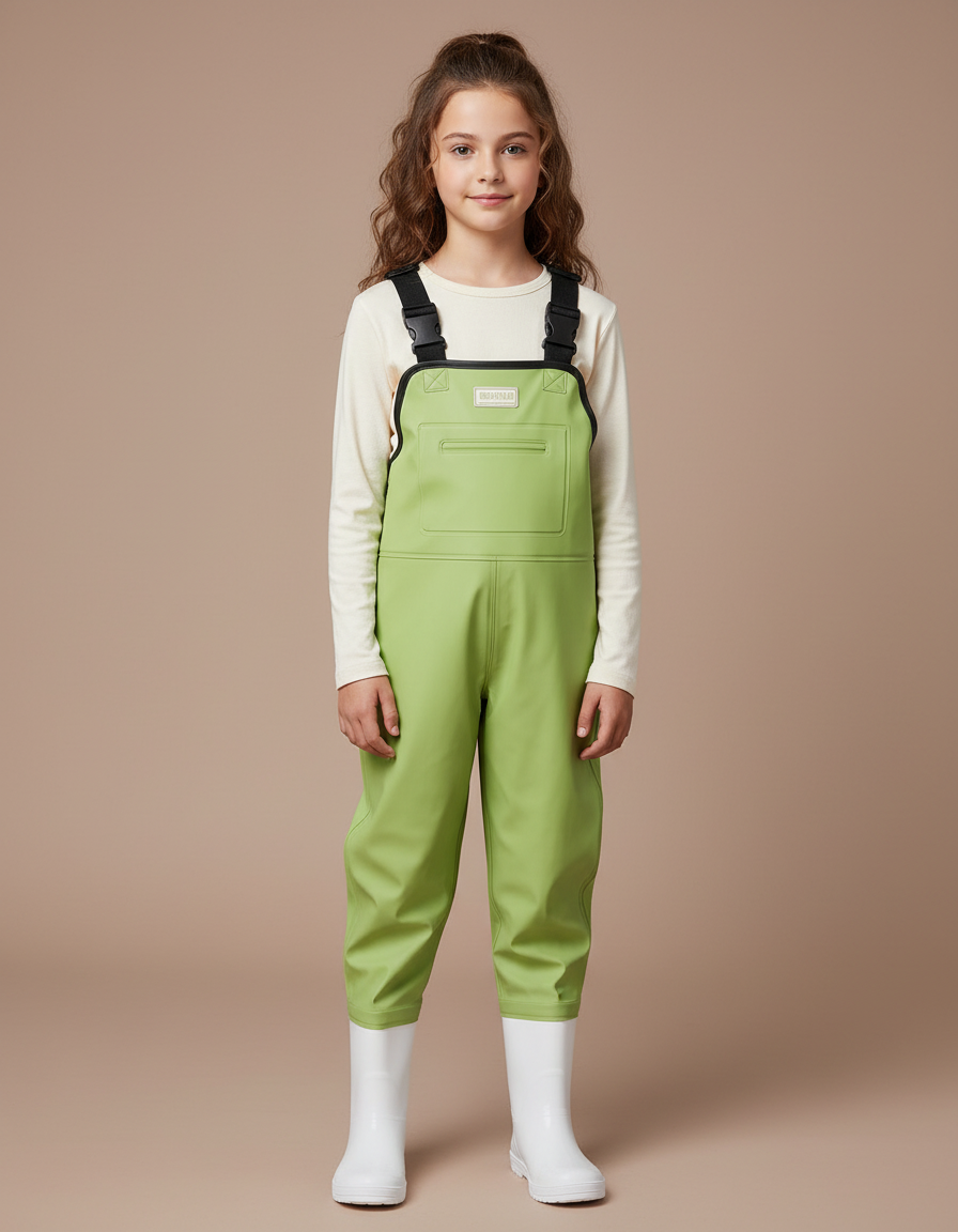 Pantalons De Pluie - Vert Polyester