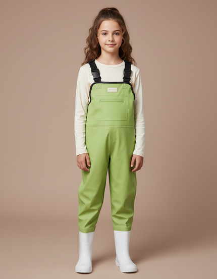 Pantalons De Pluie - Vert Polyester
