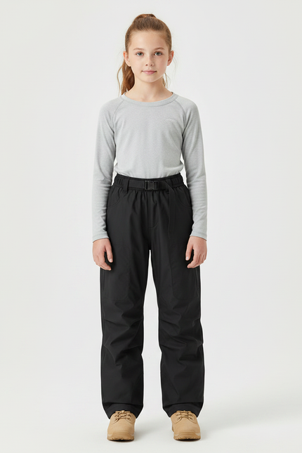 Pantalon De Pluie Noir Ample Imperméable Enfant Sport - Polyester