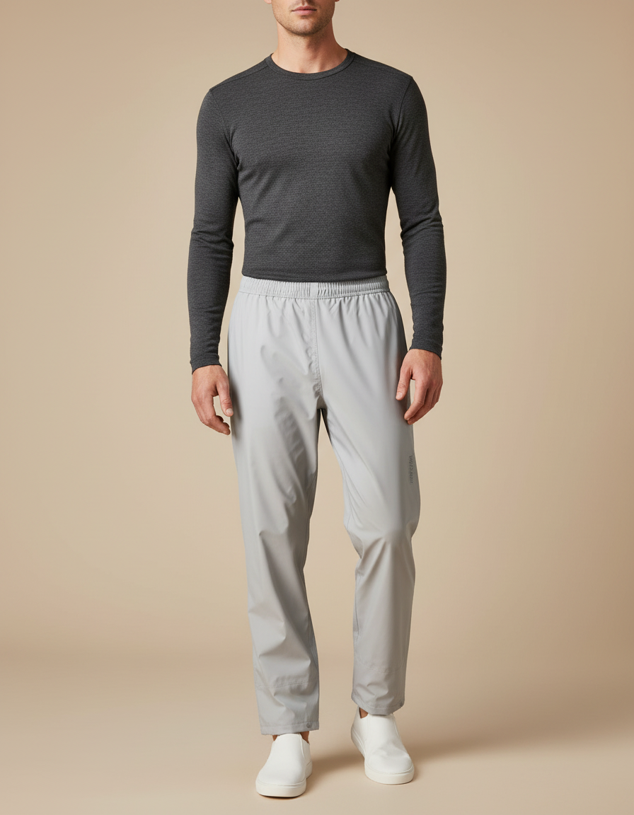 Pantalon Pluie Golf - Gris Polyester