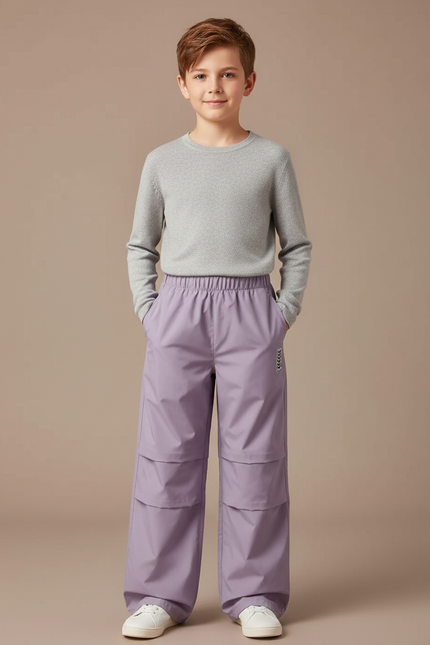 Pantalon De Pluie Ample Violet Léger Imperméable Enfant - Polyester