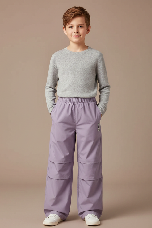 Pantalon De Pluie Ample Violet Léger Imperméable Enfant - Polyester