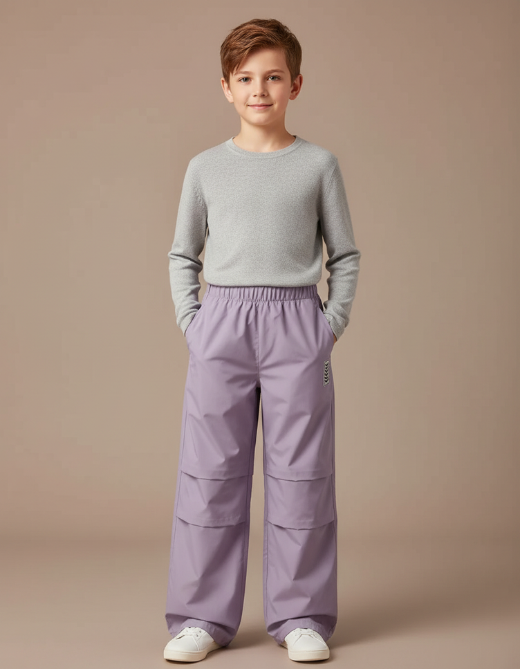 Pantalon De Pluie Ample Violet Léger Imperméable Enfant - Polyester