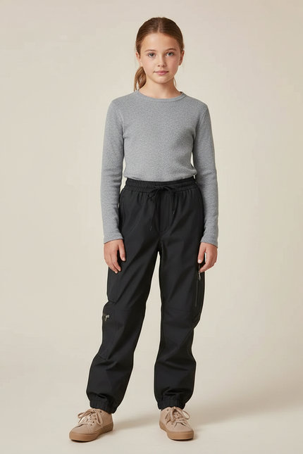 Pantalon De Pluie 004f - Noir Polyester