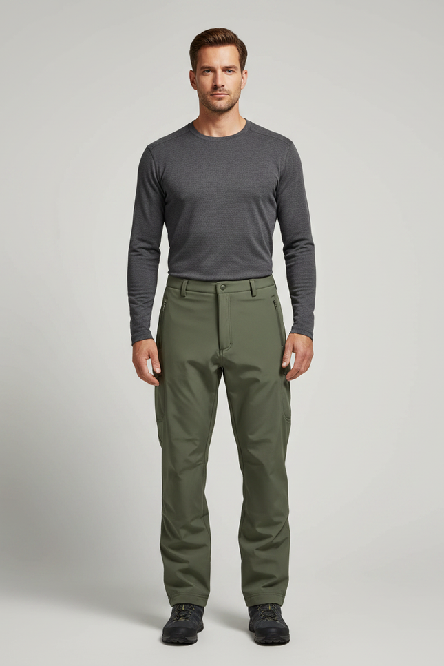 Pantalon De Pluie Vert Militaire Cargo Imperméable Homme Hiver - Kaki Polyester
