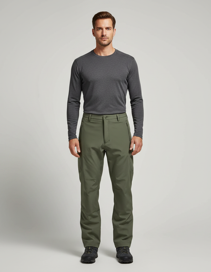 Pantalon De Pluie Vert Militaire Cargo Imperméable Homme Hiver - Kaki Polyester