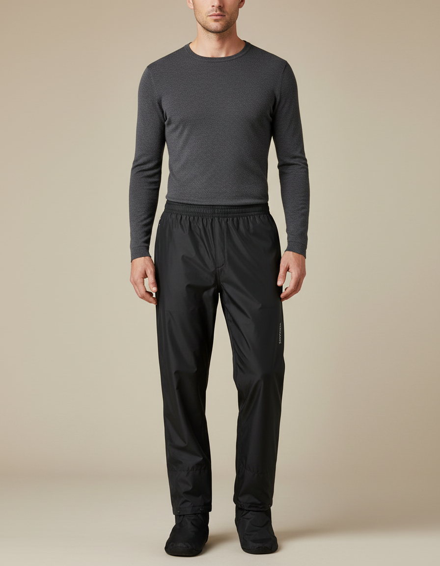 Pantalon De Pluie Équitation - Noir Polyester