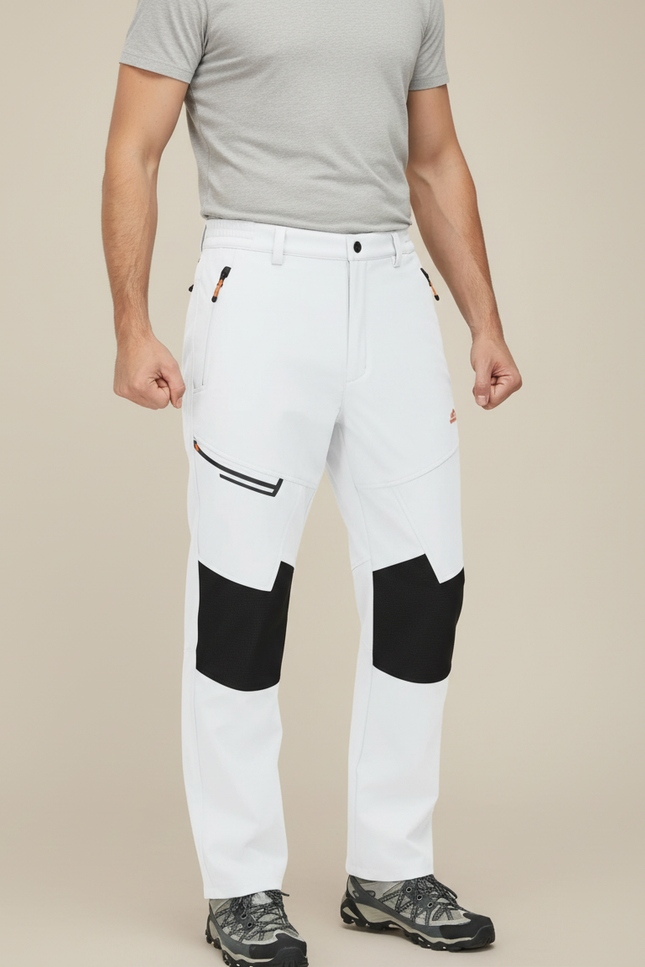 Pantalon De Pluie Blanc Softshell Imperméable Randonnée Homme - Polyester