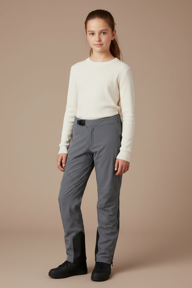 Pantalon De Pluie Gris Imperméable Sportif Ajustable Enfant - Polyester