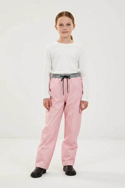 Pantalon De Pluie Rose Imperméable Cargo Enfant - Polyester