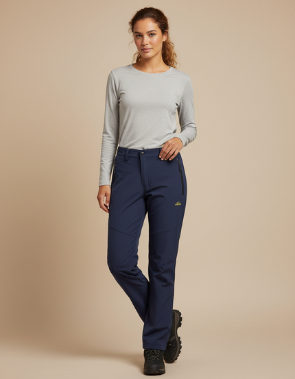 Pantalon De Pluie Femme Softshell Polaire Marine - Polyester