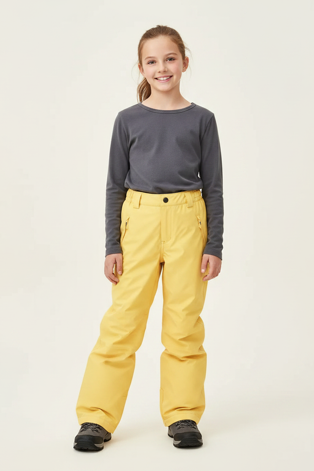 Pantalon De Pluie Jaune Imperméable Enfant Ski Hiver - Polyester