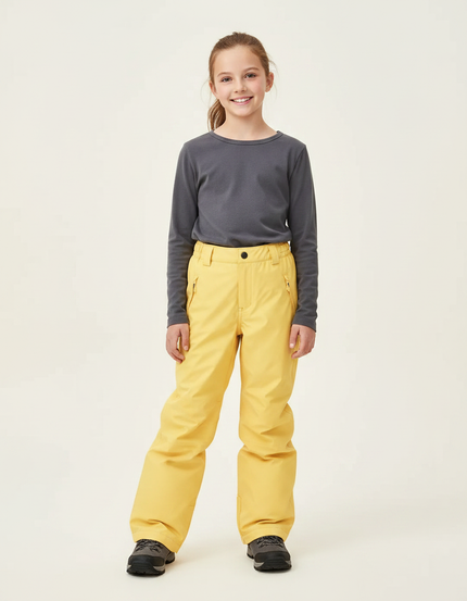 Pantalon De Pluie Jaune Imperméable Enfant Ski Hiver - Polyester