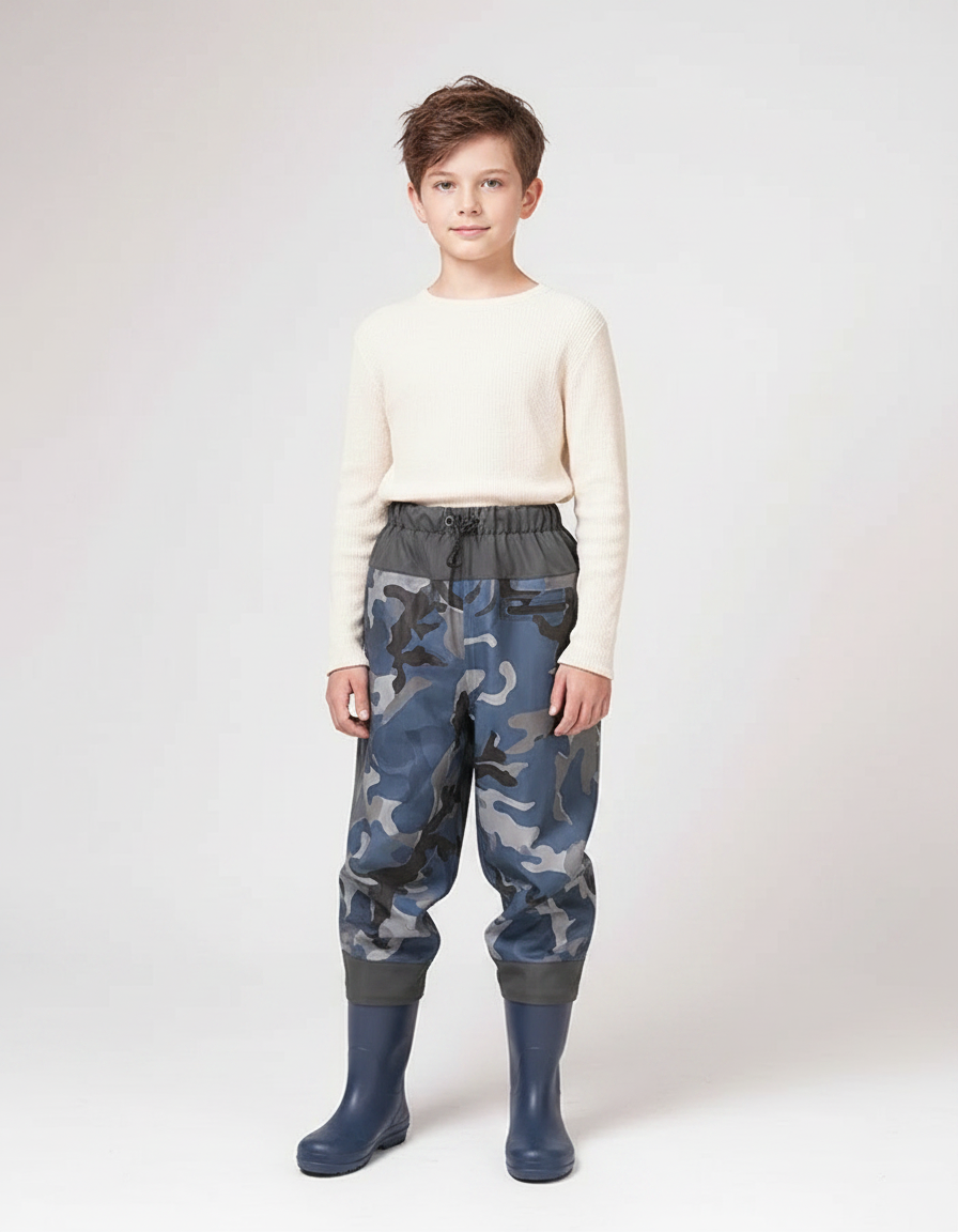 Pantalon De Pluie Militaire - Bleu Polyester