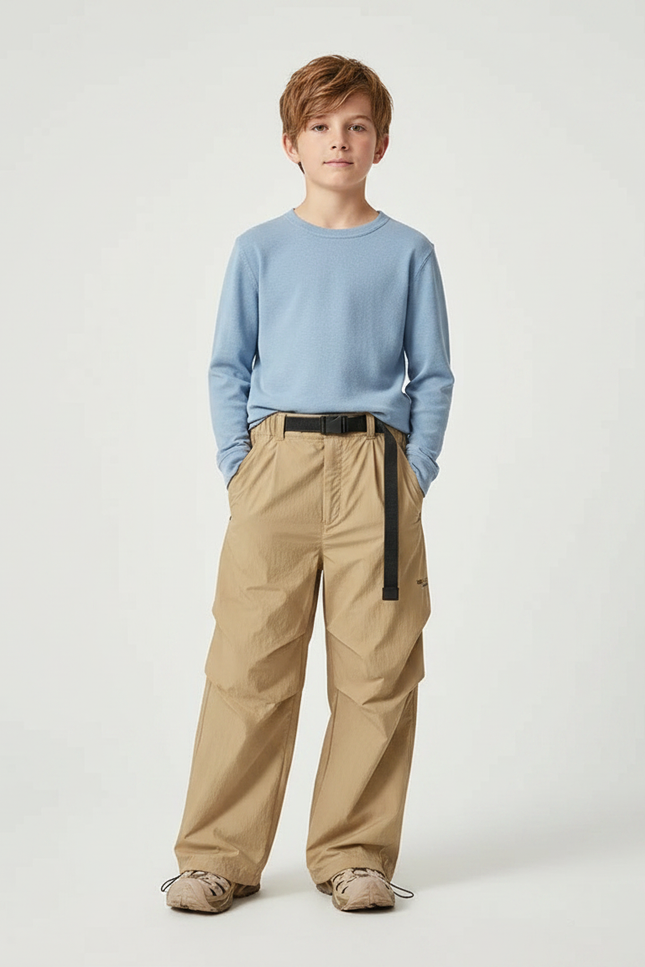 Pantalon De Pluie Beige Ample Nylon Enfant - Polyester