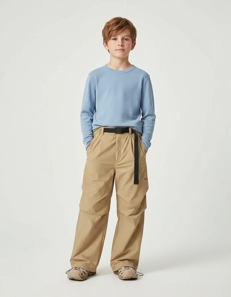 Pantalon De Pluie Beige Ample Nylon Enfant - Polyester