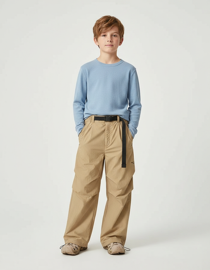 Pantalon De Pluie Beige Ample Nylon Enfant - Polyester