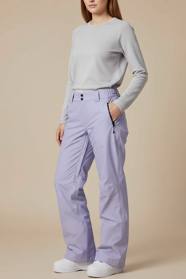 Pantalon De Pluie Lavande Ample Imperméable Ski Femme - Violet Polyester