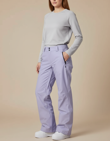 Pantalon De Pluie Lavande Ample Imperméable Ski Femme - Violet Polyester