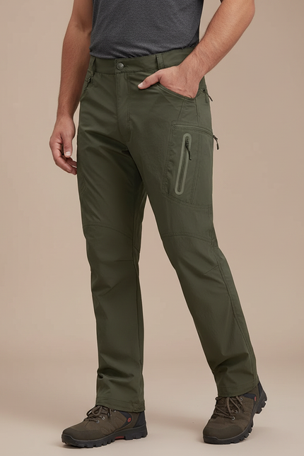 Pantalon De Pluie Vert Olive Cargo Léger Imperméable Homme - Polyester