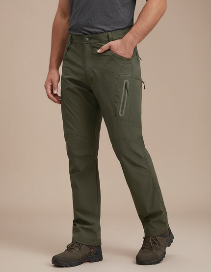 Pantalon De Pluie Vert Olive Cargo Léger Imperméable Homme - Polyester