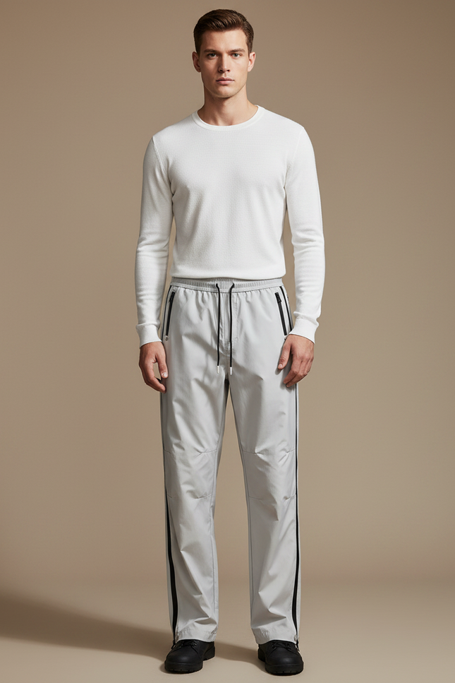 Pantalon De Pluie Gris Imperméable Cargo Homme Décontracté - Polyester