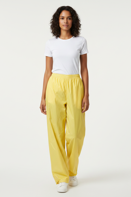 Pantalon De Pluie Jaune Imperméable Unisexe Ample Léger - Polyester