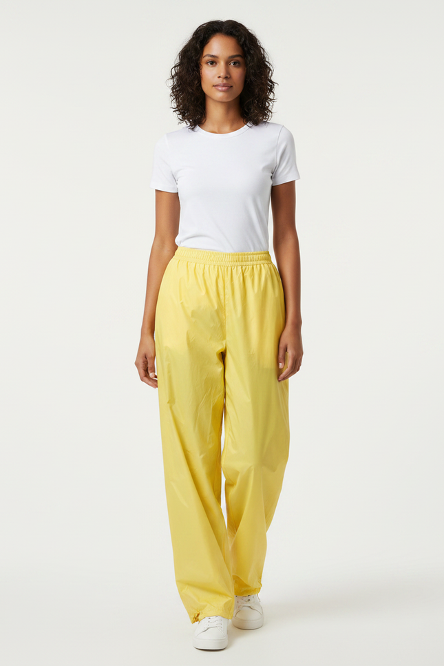 Pantalon De Pluie Jaune Imperméable Unisexe Ample Léger - Polyester