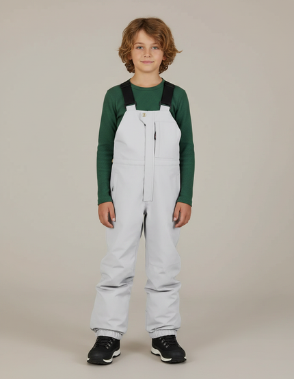 Pantalon De Pluie Gris Imperméable Bretelles Enfant Ski - Polyester
