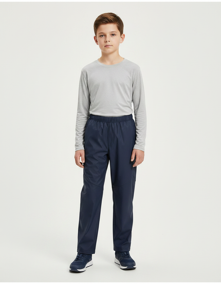 Pantalon De Pluie Bleu Marine Imperméable Enfant Élastiqué - Polyester