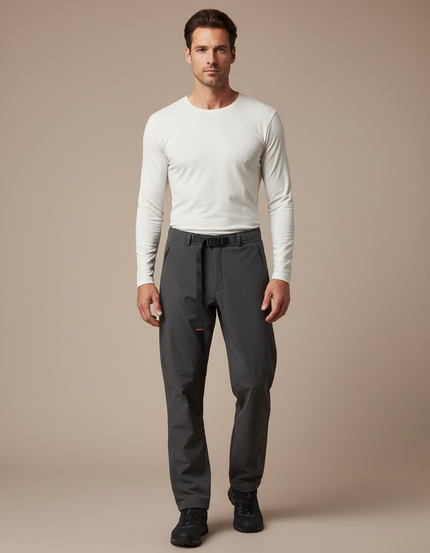 Pantalon De Pluie Gris Anthracite Homme Coupe Droite - Polyester