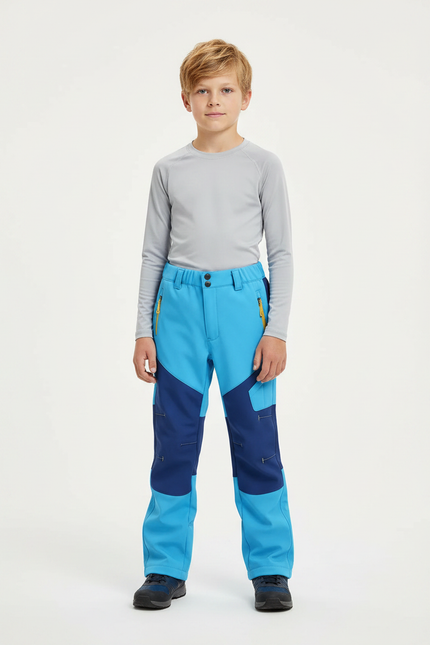 Pantalon De Pluie Bleu Imperméable Enfant Bicolore Sportif - Multicolore Polyester
