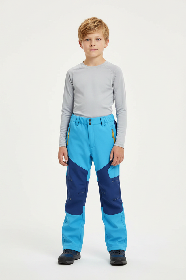 Pantalon De Pluie Bleu Imperméable Enfant Bicolore Sportif - Multicolore Polyester