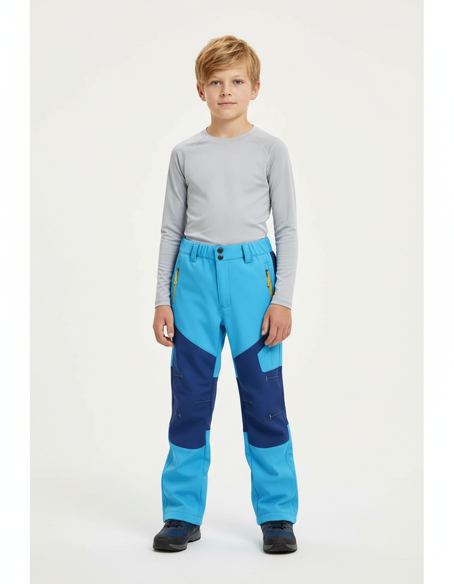 Pantalon De Pluie Bleu Imperméable Enfant Bicolore Sportif - Multicolore Polyester