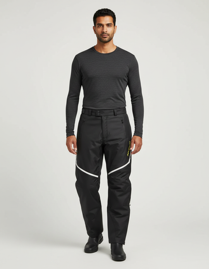 Pantalon De Pluie Noir Imperméable Coupe-Vent Homme Moto - Polyester