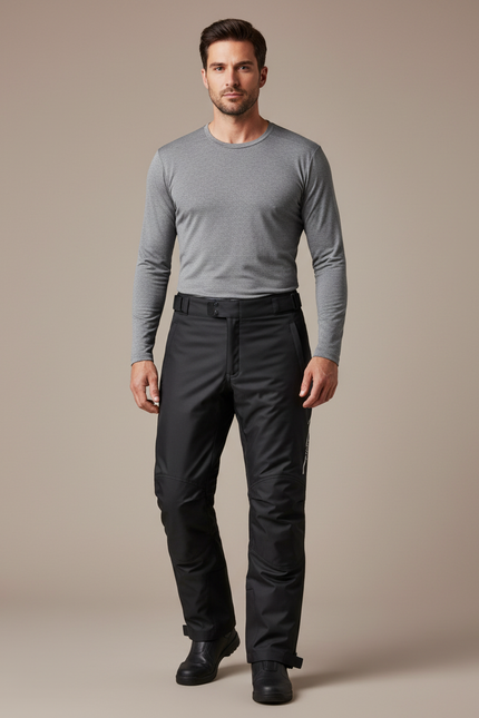 Pantalon De Pluie Noir Imperméable Sportif Homme Réfléchissant - Polyester