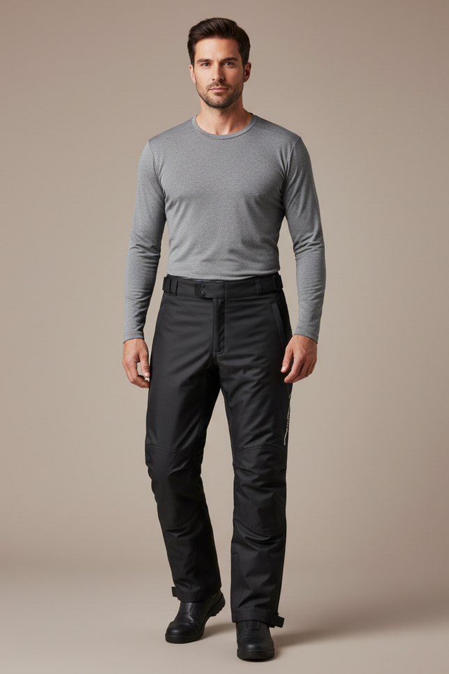 Pantalon De Pluie Noir Imperméable Sportif Homme Réfléchissant - Polyester