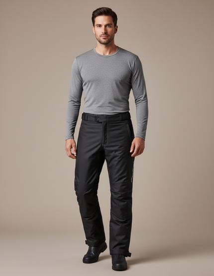 Pantalon De Pluie Noir Imperméable Sportif Homme Réfléchissant - Polyester