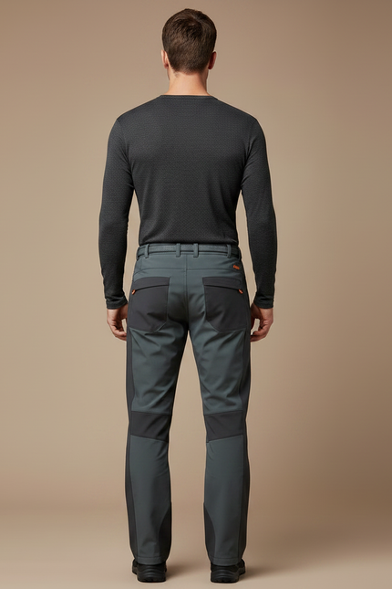 Pantalon De Pluie Gris Imperméable Randonnée Homme - Polyester - vue 2