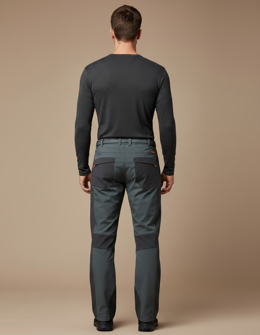 Pantalon De Pluie Gris Imperméable Randonnée Homme - Polyester - vue 2